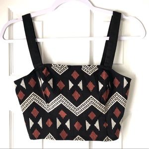 Forever 21 Contemporary Tribal Crop Top